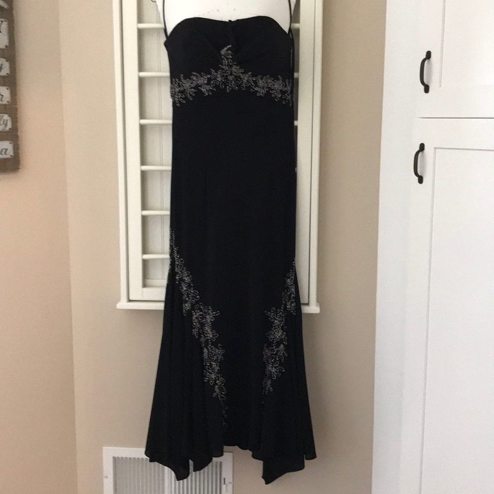 Jovani black strapless gown